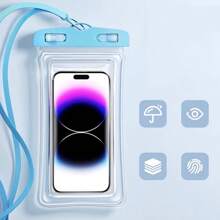 1pc Airbag, Waterproof Phone Case, Touch Screen, Special For Taking Photos By The Seaside, Outdoor Swimming And Rafting, Sealed Phone Case, Beach Essentials, Beach Accessories, Pool Float