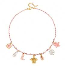 1 pezzo Collana con pendente in acciaio inossidabile colorata e carina a tema marino con stella marina, tartaruga e sole, adatta per amici, ragazze o regali, collana dell amicizia a tema oceanico - Multicolore - Visualizzare 17
