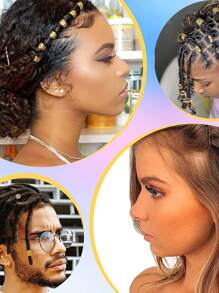 259 Pcs Hair Jewelry, Hair Accessories For Braids Silver Loc Jewelry For Hair Dreadlocks Braid Jewelry Hair Cuffs Clips Dreadlock Accessories For Women's Hair Charms Rings Decoration