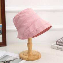 Summer Fashionable Simple Solid Color Thin Breathable Sun Hat, Bucket Hat, Sun Protection Outdoor Hat