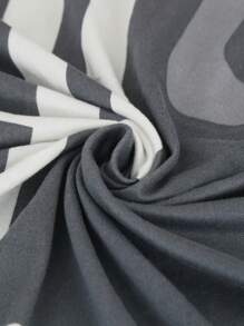 1pc High-End Minimalist Black And White Frame Abstract Art Sofa Cover, Elastic All Inclusive Sofa Cover, All Season Universal Sofa Cover