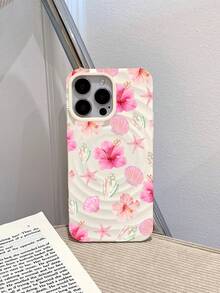 Funda de teléfono magnética con patrón de flores de concha marina, a prueba de golpes, compatible con iPhone 16/15/14/13/12/11/Pro/Plus/Pro Max - Multicolor - Ver 4