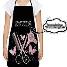 Customized Text/Name, [Creative Beauty Apron] Adjustable Polyester Beauty Apron | Designed For Professional Gardeners And Beauty Therapists With Creative Paw Print Design