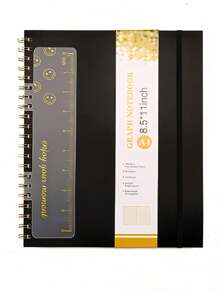 A4 Coil Notebook, Simple Ins-Style Notebook And Comes With Rulers, School Supplies, Office Supplies School Supplies, Back To School