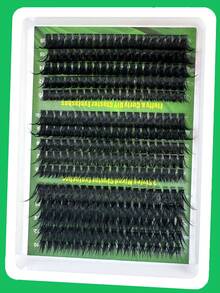 300pcs/295pcs Synthetic Mink Eyelashes 40D/50D/60D/80D/100D Fluffy Individual Lashes Extension, 5D Effect 0.07mm Curl False Eyelashes 10-16MM Mixed Tray For Drama Makeup, DIY Makeup Tools, Bulk Personal Eyelash Extension, Suitable For Daily Use And Cosplay - D - 查看 9