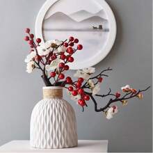 Vase aus Hanfseil mit Ananasmuster, Kunststoff, simpler und frischer Blumenvasen-Effekt mit Wellenstruktur