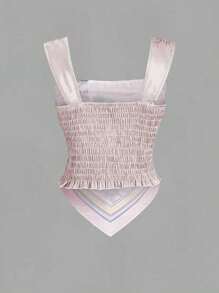 Set da donna a 2 pezzi: Canottiera elegante e sexy con stampa tropicale bohémien a scollo quadrato e pantaloni casual da lounge in tessuto liscio, ideali per l'abbigliamento da vacanza all'aperto e per uscite