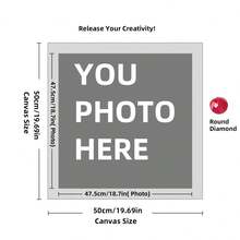 Customized Diamond Painting Set, DIY Personalized Pictures, 5D Diamond Art, Adult Customized Gift, Home Wall Decoration (Round Diamonds, 11.7x11.7 Inches/30x30 Cm), Diamond Painting Art Set - Multicolor - View 52