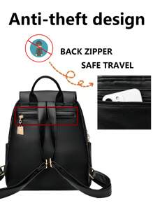 Diebstahlsicherer Rucksack aus Kunstleder für Frauen, multifunktionale modische Tasche für den Tag, leichte Reise-Tasche mit vielen Taschen, große Kapazität einfacher Schulranzen, praktische Büchertasche, für Studenten, Reisen, Geschäftsreisen, tägliches Pendeln, Einkaufen, Büro, Date, Outdoor, Geburtstaggeschenk, Feiertagsgeschenk, Rucksack