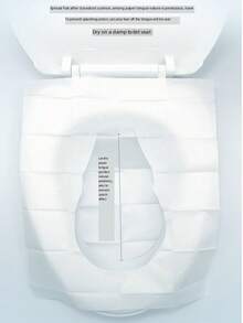 10片/20片一次性印花马桶垫，防水防污，旅行、商务旅行、酒店卫生间用品