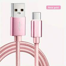 1条USB Type-C快充线，尼龙编织，长度可选3.3英尺/6.6英尺/10英尺，USB-A转USB-C充电线，兼容三星Galaxy S25/24/S23/S22/S21、vivo、OPPO、红米手机，兼容 16/16 Pro Max/15/15 Plus/15 Pro/15 Pro Max，兼容红米和一加手机 - 彩色 - 查看 14