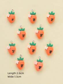 10 pièces Breloques pendentifs en forme de carotte, accessoire
