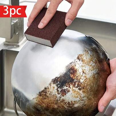 3 件套魔术海绵擦：使用类金刚石磨料和碳化硅轻松清洁炉灶、锅具和房车