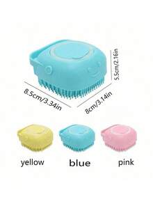 宠物洗澡按摩刷，硅胶脱毛刷，适用于狗和猫的通用洗澡刷，用于去除松散毛发的猫刷，宠物清洁刷，可拆卸和可清洗的洗澡工具，宠物硅胶按摩洗澡刷