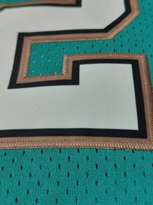 Jersey de baloncesto para hombres n.º 12 verde y blanco sin mangas con cuello redondo amplio y bordado de letras y números, adecuado para baloncesto, deportes, running y fitness