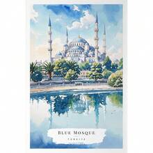 1 件东欧旅行海报捷克共和国土耳其匈牙利伊斯坦布尔印刷帆布墙艺术家居房间装饰礼物无框