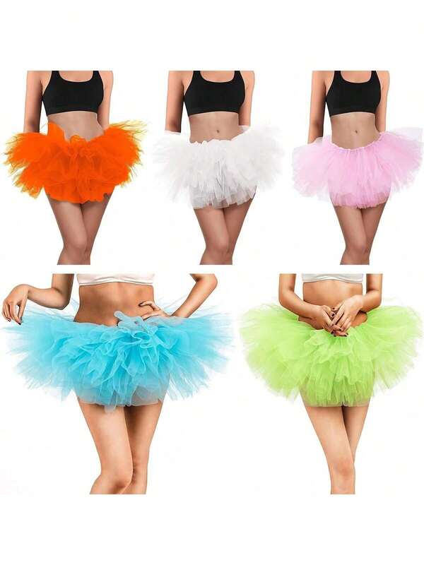 1 pièce Robe en tulle bohème d'été, jupe de ballet dynamique, costume de princesse, tenue pour fête, anniversaire, mariage, représentation