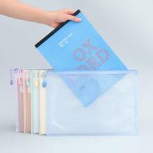 5 Stücke bunte Makronen-Mesh-Reißverschlusstaschen in A4/A5/A6, PVC transparent wasserdicht, vielseitig einsetzbar für Bücher, Dokumente, Schreibwaren, Schul- und Bürobedarf, Rückkehr zur Schule, Schulmaterial