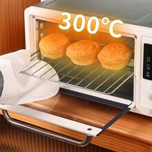 1件装家用防烫隔热手套厨房耐高温加厚硅胶微波炉棉防滑烘焙烤箱手套 - 彩色 - 查看 8