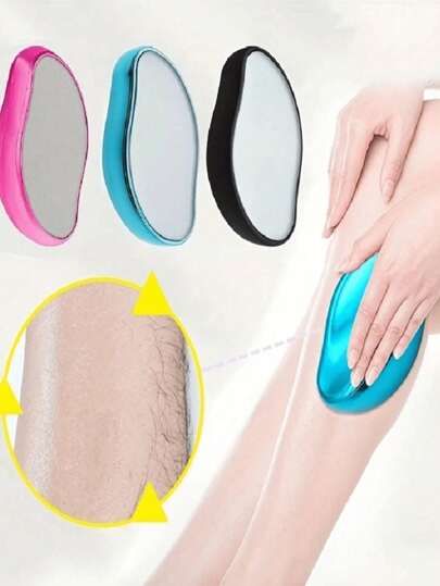 1个男士温和纳米脱毛器 - 1个女士手动玻璃水晶脱毛器，亲肤脱毛器，无香型，适合作为生日、周年纪念日、情人节、圣诞节、万圣节、教师节、毕业典礼、返校季、感恩节礼物送给家人和朋友，仅限