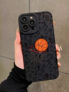 1 pieza Funda de teléfono suave y a prueba de golpes con diseño de ojo de baloncesto negro compatible con iPhone 17 Pro Max/17/17 Pro/16 Pro Max/16/16 Pro/15 Pro Max/15 Pro/15/14 Pro Max/14 Pro/14/13 Pro 13/12 Pro/12/11, 13 Pro Max/XR, Galaxy S25/A15/A14/A50/A53/S23/S24/S21 FE/S23 Ultra/S24 Ultra/A33, adecuado como regalo de cumpleaños, novia, novio o uso personal