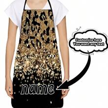 Customized Text/Name, [Creative Beauty Apron] Adjustable Polyester Beauty Apron | Designed For Professional Gardeners And Beauty Therapists With Creative Paw Print Design