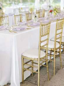 1 Set Rectangular Satin Tablecloth + 1 Set Table Runner, 57.08"X102.3", White/Black/Rose Gold, Satin Tablecloth/Chair Sash/Chair Back Decoration, Suitable For Home, Indoor, Outdoor, Picnic And Camping, Suitable For Decorating All Holidays And Formal Occasions, Applicable To Wedding/Hotel/Restaurant Party/Birthday Party/Easter/Wedding Season