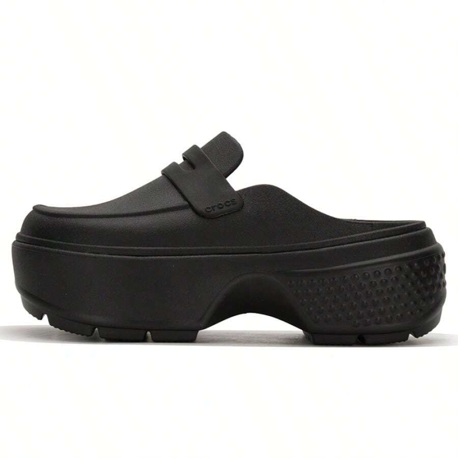 Crocs Zapatos con agujeros "Casa de nieve" tipo mocasín unisex, zapatos deportivos minimalistas negros para playa, cómodos para uso en interiores/exteriores, estilo n.º 209937-060