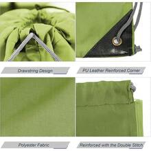 New  Grass Drawstring Backpack Bags Bulk 20 Pack X-Large 16.5 L X 13.4 W Sports Cinch Sack Gym String Bags Hine Washable Heavy Duty String Backpack For Men Women - 苔綠色 - 查看 4
