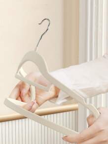 [Vom Veranstalter empfohlen] 1/3/5/10 Stück geflockter aufhängbarer kratzfester Kleiderbügel, rutschfeste Kunststoffhalterung, drehbare Trockenstange, spart Platz im Schlafzimmer, Wohnzimmer, Büro, Eingangsbereich, Kleiderschrank, Zuhause und Studentenwohnheim (zufälliger Stil)