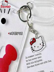 Sanrio 1 pieza Titular de tarjeta transparente de Hello Kitty de Sanrio, adecuado para tarjetas de identificación, tarjetas de comida, tarjetas de control de acceso, tarjetas de campus de ascensor, tarjetas de autobús, certificados de trabajo y credenciales