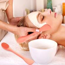 Silicone Face Mask Applicator, Facial Cleansing Tool For Mud Masks, Brush-Attached Facial Cleansing Brush For Makeup Removal & Skin Care