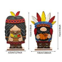 1/2/240Set 2D Flat Fall Gnome Wooden Tabletop Decor,Rustic Pumpkin Harvest Desk Decor Sign For Farmhouse Thanksgiving Autumn Theme Party Kitchen Decor