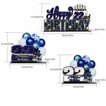 1 set Acrilico Decorazione da tavolo per il 18° compleanno, blu - Brindisi per il regalo del 18° compleanno, decorazioni con targa con slogan per la cerimonia dei 18 anni (disponibili altri numeri)