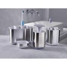 Tooth Brush Holder Joseph Joseph EasyStore Stainless-Steel Toothbrush Holder Bathroom Storage Organizer Caddy, Small - Thép không gỉ - Xem 8