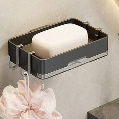 1 cái Đĩa đựng xà phòng treo tường 13,3 cm * 8,3 cm, Không cần khoan, Bình đựng xà phòng bằng nhựa độc đáo, Giá đựng xà phòng, Đĩa đựng xà phòng có kệ thoát nước, Đĩa đựng xà phòng bằng nhựa không cần khoan cho phòng tắm, nhà vệ sinh và nhà bếp, Hộp đựng xà phòng treo tường có khay để trang trí ký túc xá và nhà cửa, Tiết kiệm không gian, Thiết kế hình chữ nhật treo tường không cần khoan có đĩa thoát nước và móc, Phụ kiện phòng tắm, Đồ trang trí phòng tắm, Phòng tắm, Phụ kiện phòng tắm. Quay lại trường