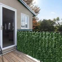1pc Green Outdoor Decorative Artificial Plant Garden Fence