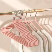 1/10/20/40/60 Pcs Adult Seamless Non-Slip Stainless Steel Clothes Hangers, Household