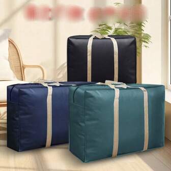 1 st. bagageväska, packväska, fukttät förvaringsväska, flyttväska, quilt- och klädväska, handväska, non-woven tygväska