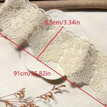1 Yard Embroidered Lace Trim, 9cm Wide, Suitable For DIY Crafts, Doll Dresses And Clothing Edging