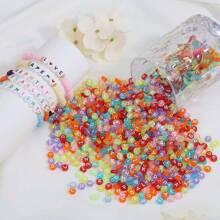 100/500/1000/1200 pièces Set de perles de lettres en acrylique - fournitures pour la fabrication de bijoux DIY pour bracelets d'amitié - 26 styles, colorés, multifonctionnels, faciles à utiliser