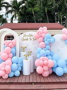 114pcs Pink Balloons Of Different Sizes 5/10/12 Inch Wreath Arched Birthday Party Wedding Anniversary Easter Decoration