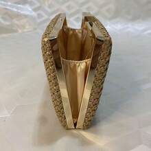 Luxury Rhinestone Clutch Bag - For Weddings, Parties And Special Events - Orange - View 3