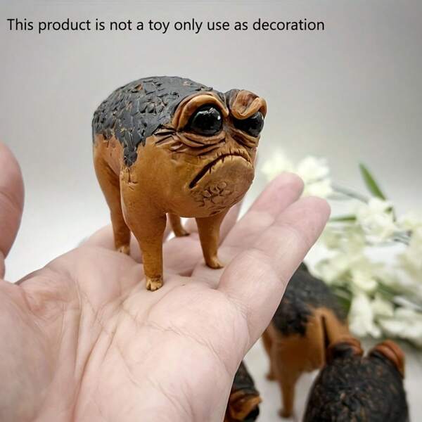 Statue unique de grenouille naine africaine en résine en colère - parfaite pour le jardin, l'extérieur et la décoration de bureau | Cadeau créatif