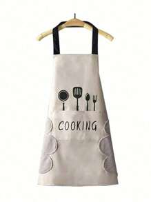 1 pezzo Grembiule personalizzato con stampa floreale, facile da pulire e resistente all'olio, per donne, grembiule personalizzato, regalo per chef, grembiule da barbecue, regalo per cucinare, regalo per mamma e figlia, cucina