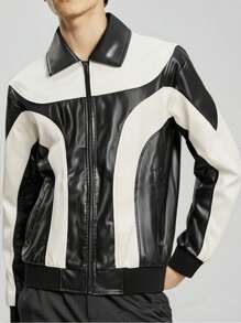 Veste avec col stylé pour hommes, manteau décontracté pour le printemps et l'automne