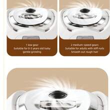 二合一充电式电动指甲钳和抛光机 - USB 充电，智能电动指甲钳，具有防夹、指甲抛光、照明和打磨功能，全家人都可以安心使用，是感恩节和圣诞节的好礼物