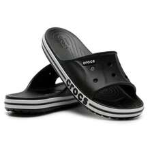 Crocs Beya-Ka 男女款休闲人字凉鞋，室内外舒适运动拖鞋，沙滩鞋，款式编号：205392-066 - 黑色 - 查看 4