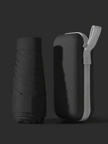 1pc Mini Portable Sun Umbrella UV Protection And Rain Umbrella Foldable Umbrella With Carrying Case Box For School, Office, Household, Travel Boy Valentine Heart Valentine