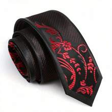 MANOBLE 2.36 英寸修身领带，时尚商务休闲正式婚礼派对领带，带图案，带礼盒